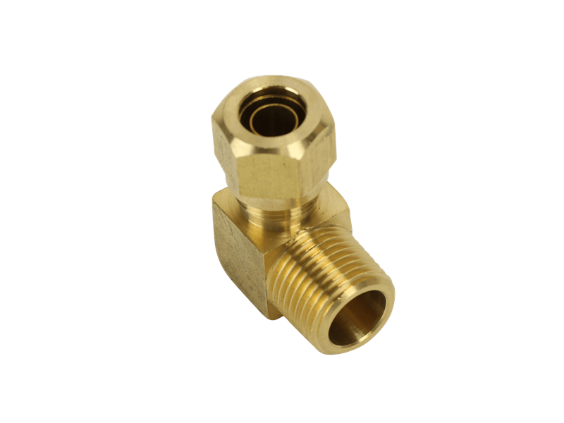 90 Degree Male Elbow Connector Brass Compression Fitting - 04f1deb1dd7500dd2601adb6022c6db0