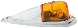 Incandescent Marker/ Clearance, P2, Oblong, Cab Light Chrome Finish 7.875"X2.875", amber (Pack of 6) - 109A