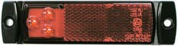 LED End Outline Marker Rectangular, ECE, w/ Reflex, 5.11"X1.26", Multi-volt, red, bulk pack (Pack of 50) - 1203R