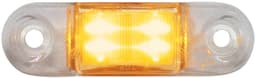 LED Mid-Turn Light Oval, Ece, 2.5M Leads 2.75"X.75" Multi-volt, amber, clear lens, bulk pack (Pack of 50) - 1268A-MTC