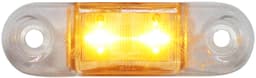 LED Side Marker/ Outline Light, Oval, Ece, 2M Leads 2.75"X.75" Multi-volt, amber, clear lens, bulk pack (Pack of 50) - 1268A-MVC