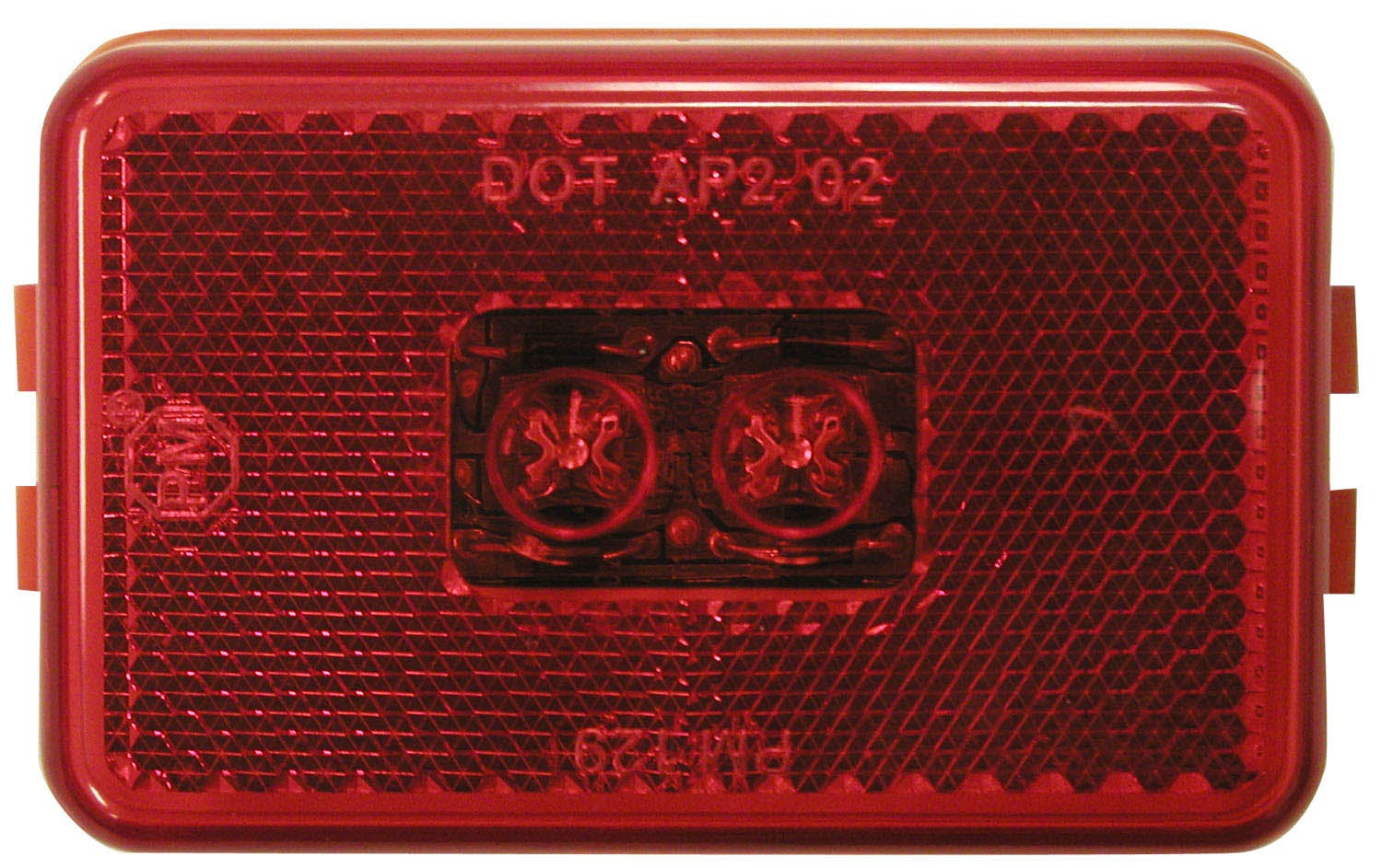 LED Marker/ Clearance, P2, Rectangular, Reflex, 3"X1.96", red, bulk pack (Pack of 100)