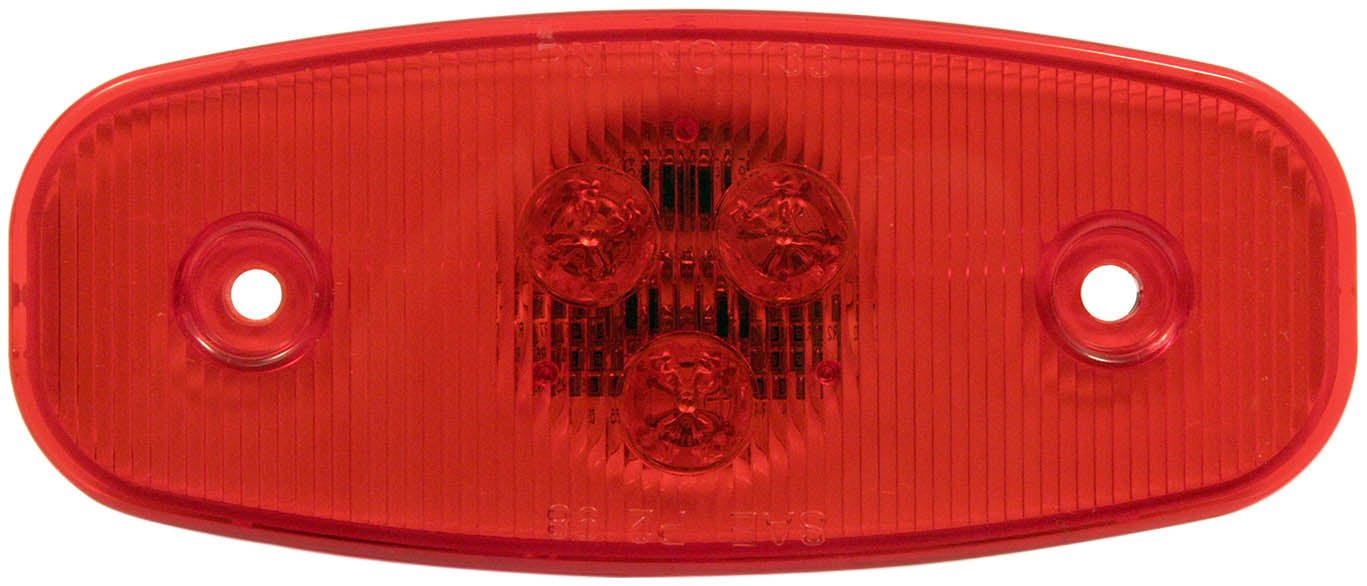 LED Marker/ Clearance, P2, Oval, 4.75"X2", red (Pack of 12) - 133R