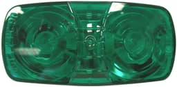 Incandescent Accessory Light, Rectangular, Double Bulls-Eye, 4"X2", green, bulk pack (Pack of 100) - 138G