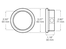 Grommet, Round, Closed Back, 2.5", bulk pack (Pack of 100) - 143-18144-18_line_dual_2view-BX5_d977a3df-06f6-42e7-a569-ee62cc55e67a