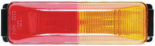 Incandescent Marker/ Clearance, P2, Rectangular, amber + red (Pack of 24) - 154A-R