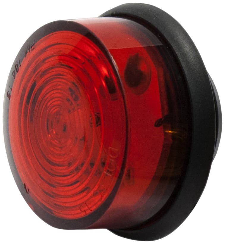 LED Marker/ Clearance, PC-Rated, Round, Dot XL, 8" Stripped Leads, 1.375", red, bulk pack (Pack of 50)