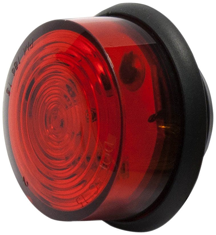 LED Marker/ Clearance, PC-Rated Round, Dot XL w/ Auxiliary Function.180 Bullets 1.375", red, bulk pack (Pack of 50)