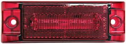 LED Marker/ Clearance, PC-Rated, Rectangular, 6.0"X2.0", red (Pack of 10) - 187R