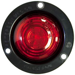 LED Marker/ Clearance, PC-Rated, Round, Kit, w/ Flange, 2.0", red (Pack of 12) - 199FR