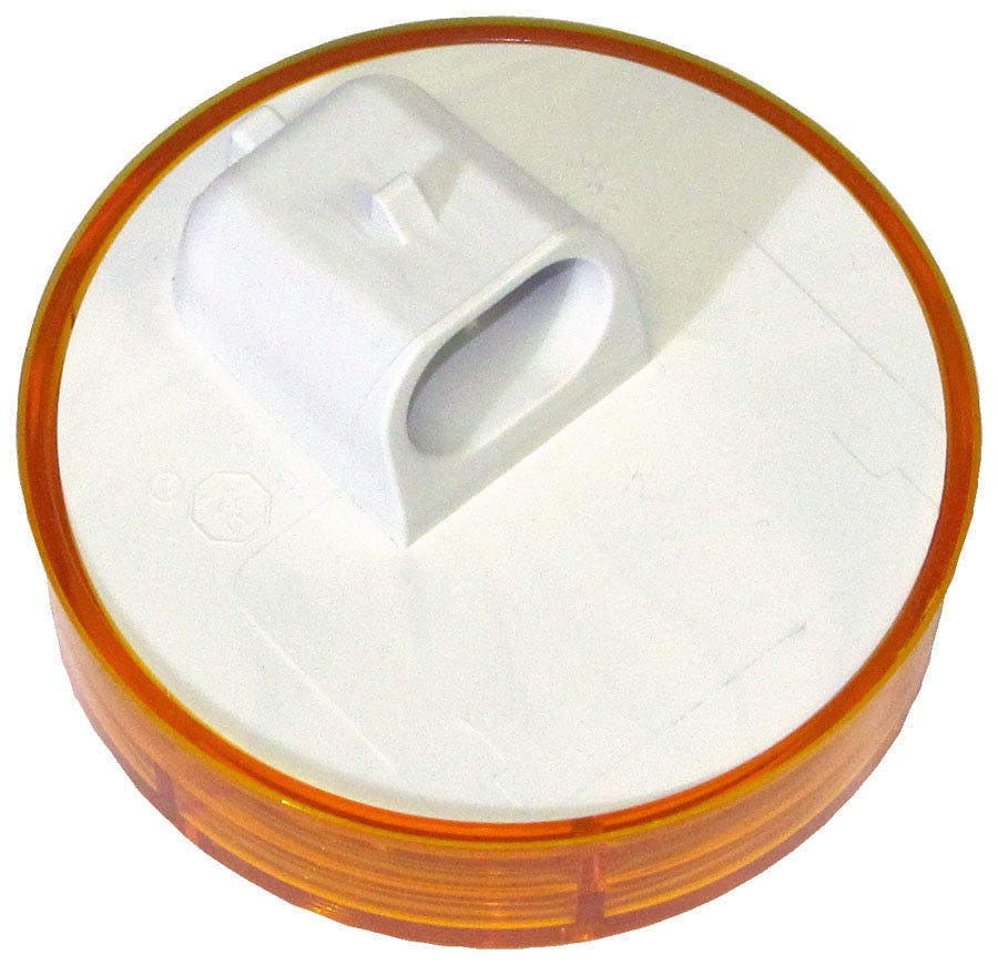 LED Marker/ Clearance, P2, Round, AMP Housing w/ Reflex, 2.5", amber, bulk pack - 2-5-inch_AMP_A