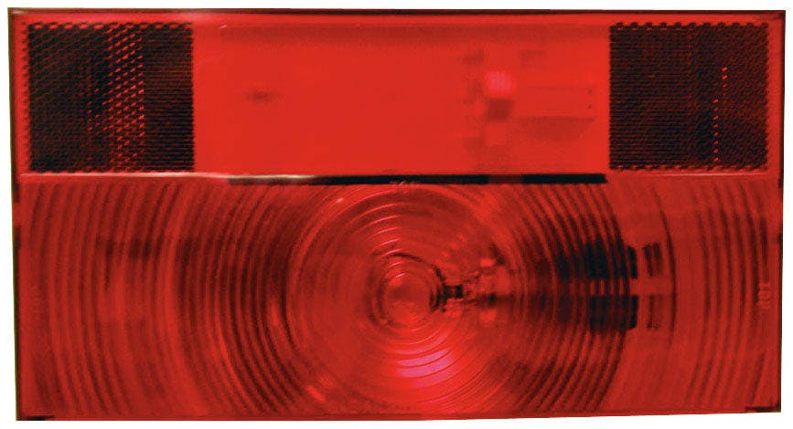 Incandescent Stop/Turn/Tail, Rectangular, Rv, w/ Reflex, 8.5625"X4.625", red (Pack of 10) - 25911
