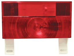 Incandescent Stop/Turn/Tail, Rectangular, Rv w/ Reflex w/ License Light & Bracket 8.5625"X4.625", red + white (Pack of 10) - 25913