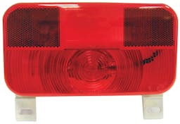 Incandescent Stop/Turn/Tail, Rectangular, Rv w/ Reflex w/ License Light & Bracket 8.5625"X4.625", red + white (Pack of 10) - 25923