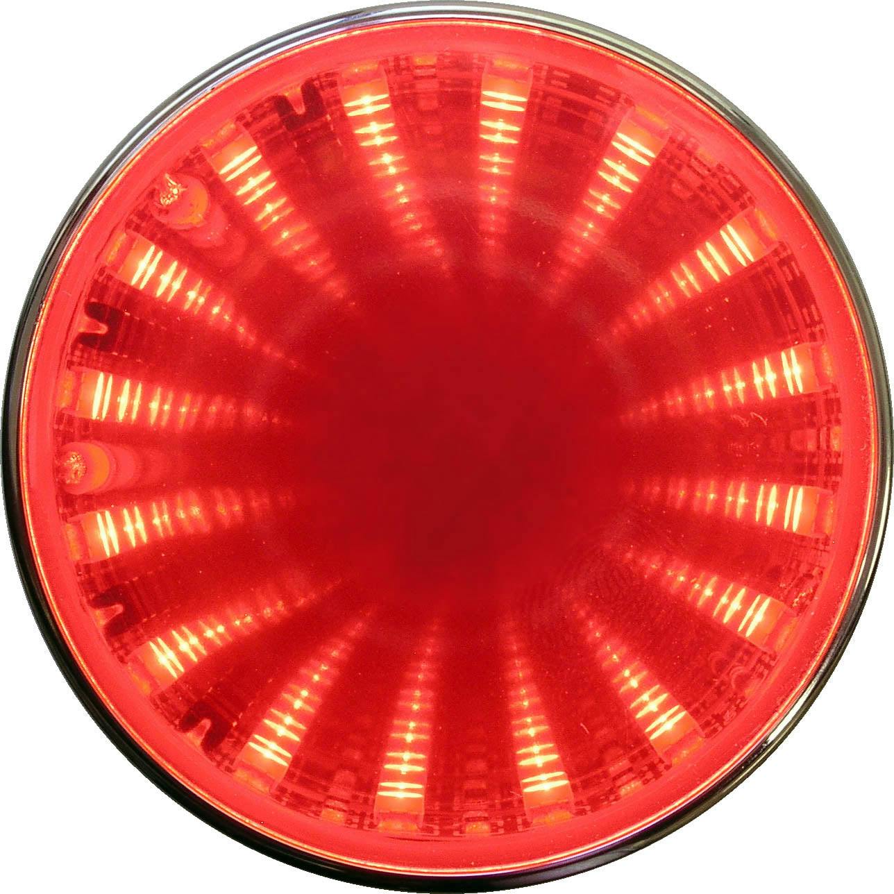 LED Auxiliary Tunnel Light, Round, 2", red, bulk pack (Pack of 50) - 274R