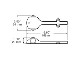 LED Marker/ Clearance, P2, Round, Fender Mount Kit, Road, 0.75", red + amber, bulk pack (Pack of 100) - 277K_line_dual_2view-BX5_f372b619-84a6-4d51-92ab-f80439eddfd6
