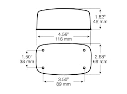 Incandescent Turn Signal Light, Rectangular, Dual Filament, 4.5625"X2.5", amber (Pack of 6) - 306_line_dual_2view-BX5-1_d625369d-c998-4922-b8ab-c56c31d95a91