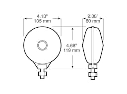 Incandescent Stop/ Turn, Double-Face, Round, Red/Amber, 4.125", red + amber (Pack of 12) - 313_line_dual_2view-BX5-1_44f8345a-ceef-40db-8b96-16319139298e