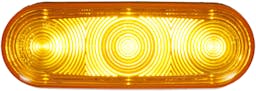 LED Warning / Turn Signal, Sae 279 Agriculture Light, Oval, PL3 Housing 6", amber, bulk pack (Pack of 50) - 320A_front_lit