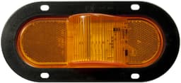 LED Mid-Turn/ Side Marker, Oval, w/ Flange, Hardshell Connector, 7.88"X3.63", amber (Pack of 6) - 350AF