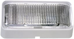 Incandescent Porch/ Utility Light, Rectangular, Clear White w/o-Switch 6.375"X3.5", white + amber (Pack of 6) - 384