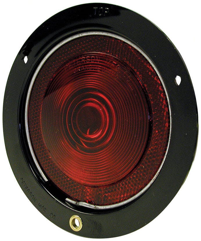 Incandescent Stop/Turn/Tail, Round, Flush-Mount, w/ Reflex, 4", red, bulk pack (Pack of 48) - 413-3