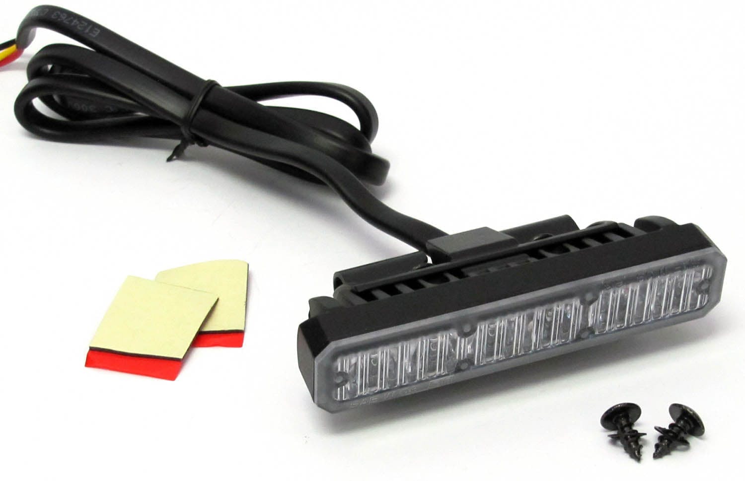 LED Strobe Light, Compact Programmable Class 1 Bracket-Mount 5.04"X1.06" Multi-volt, amber, clear lens, box - 4154SA-kit