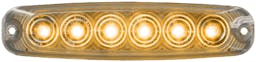 LED Strobe Light, Low-Profile Programmable Class 1 Surface-Mount Pad 5.16"X1.18" Multi-volt, amber, clear lens, box (Pack of 100) - 4156SA-lit