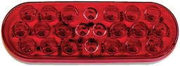 LED Stop/Turn/Tail, 22 Diode PL3 Housing Grommet-Mount Oval, 6.25"X2.25", red (Pack of 6) - 420R