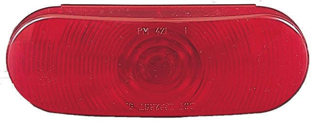 Incandescent Stop/Turn/Tail, Oval, 6.50"X2.25", red (Pack of 6)