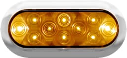 LED Turn Signal, Surface Mount, Oval, Auxiliary, 7.50"X3.25", Multi-volt, amber, bulk pack (Pack of 50) - 423A-4