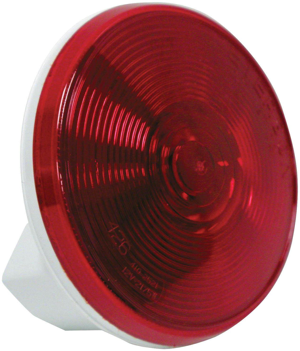 Incandescent Stop/Turn/Tail, Round, Long-Life, 4", red (Pack of 6)