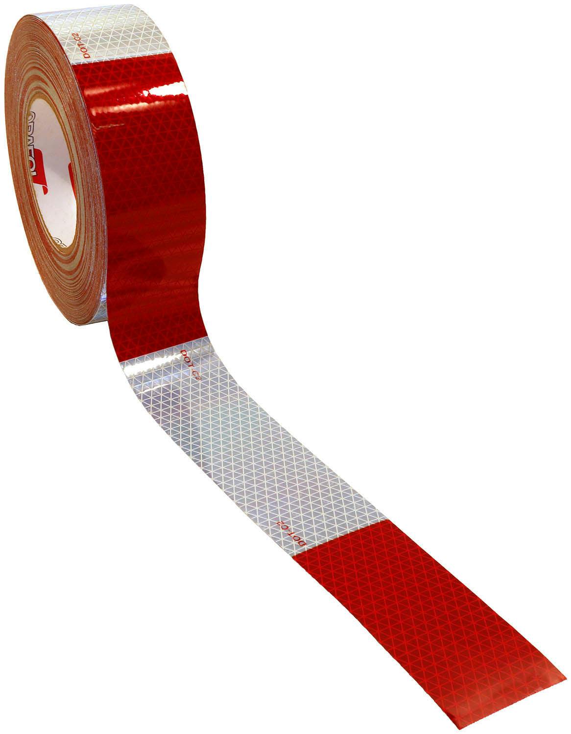 Conspicuity Tape, Red/ White 6/ 6, 600 Cp, 150'L, 2", V92, box - 464-1