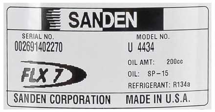 Sanden A/C Compressor, for Universal Application - 5290A-6