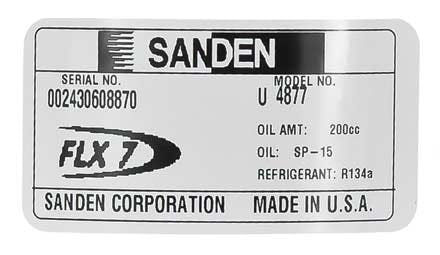 Sanden A/C Compressor, for Universal Application - 5293-6