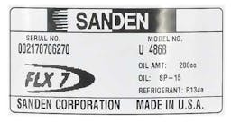 Sanden A/C Compressor, for Universal Application - 5295-6
