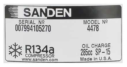 Sanden A/C Compressor, for Off-Road - 5300-6