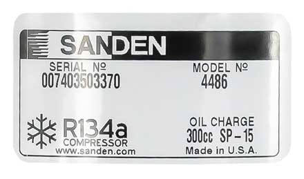 Sanden A/C Compressor, for Ford - 5322-6
