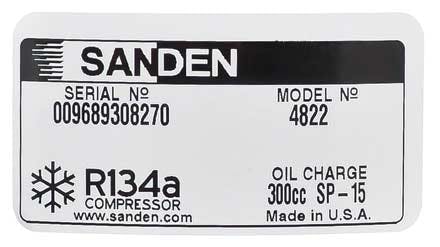 Sanden A/C Compressor, for Navistar - 5349-6