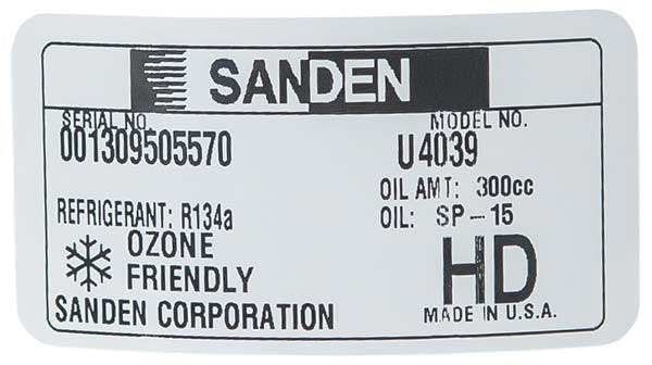 Sanden A/C Compressor, for Peterbilt - 5362-6