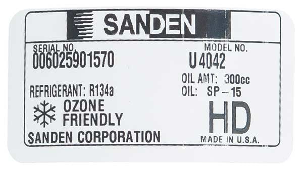 Sanden A/C Compressor, for Peterbilt - 5365-6