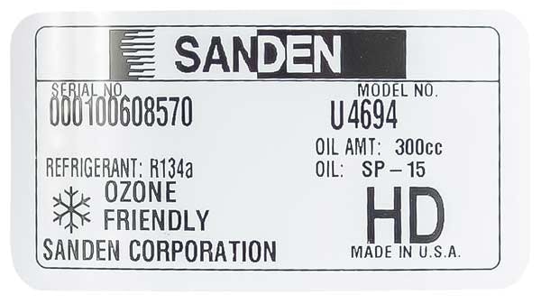 Sanden A/C Compressor, for Volvo - 5380-6