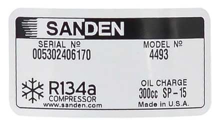 Sanden A/C Compressor, for Volvo - 5385-6