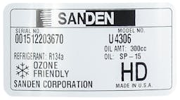 Sanden A/C Compressor, for Freightliner - 5394-6
