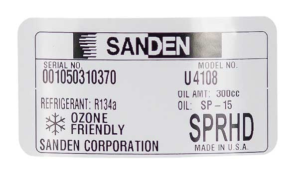 Sanden A/C Compressor, for Freightliner - 5398-6
