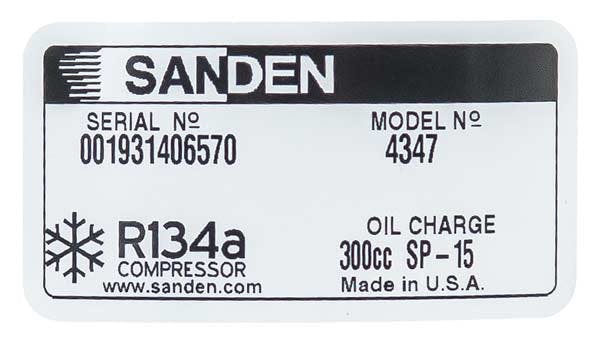 Sanden A/C Compressor, for Navistar - 5400-5