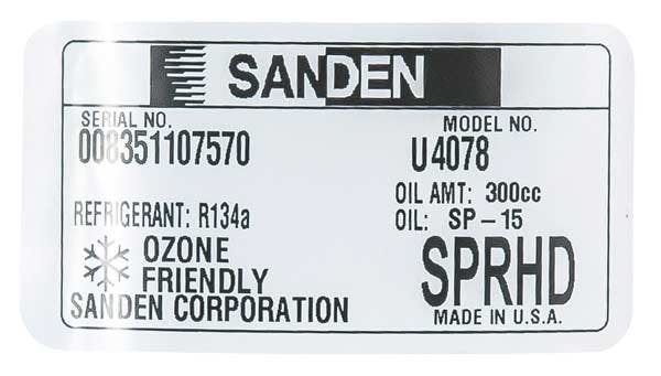 Sanden A/C Compressor, for KW-Peterbilt - 5402-6