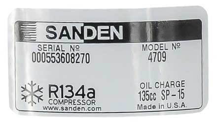 Sanden A/C Compressor, for Universal Application - 5412-6