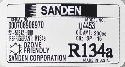 Sanden A/C Compressor, for Universal Application - 54453-6
