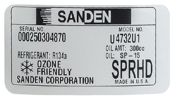 Sanden A/C Compressor, for Mack-Volvo - 54732-6